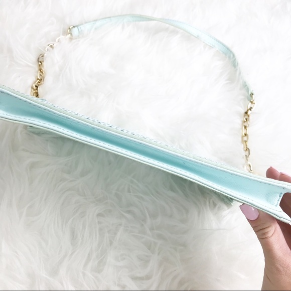 Tory Burch Light Blue Robinson Envelope Chain Bag - Picture 5 of 8